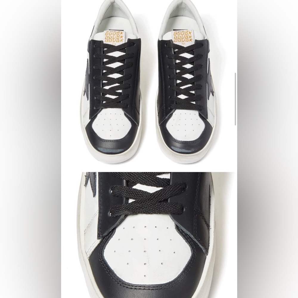 Golden Goose Stardan Low Top Sneaker in Black and White